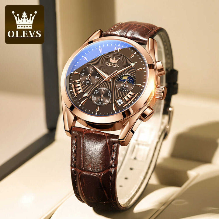 OLEVS 2876 Casual Men Watch Golden Men Wristwatch Luxury OLEVS