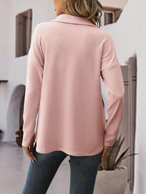 Half-Zip Drop Shoulder Sweatshirt |1mrk.com