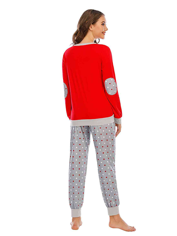 Long Sleeve Top and Polka Dot Pants Set | 1mrk.com