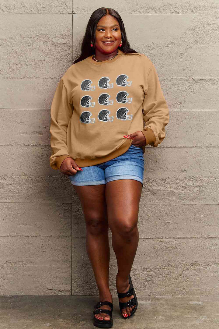 Simply Love Full Size Graphic Round Neck Sweatshirt | Trendsi