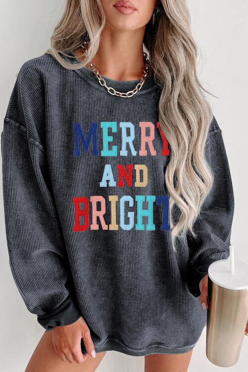 MERRY AND BRIGHT Graphic Sweatshirt |1mrk.com