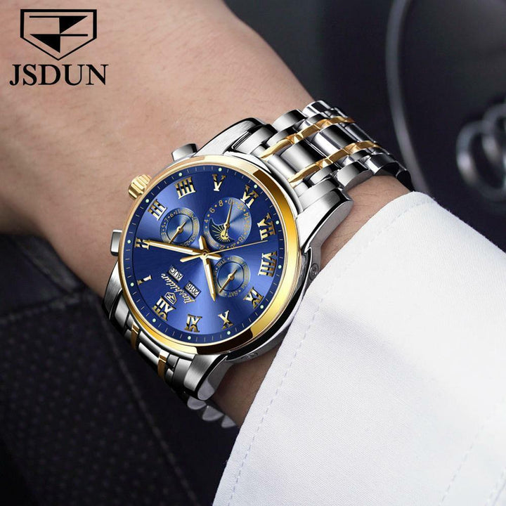 JSDUN  8718 Top Watch for Men Luxury Brand Avec Date Mechanical JSDUN