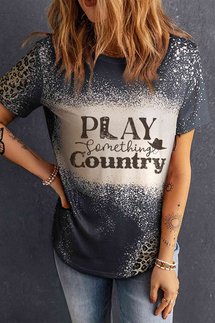 PLAY SOMETHING COUNTRY Graphic Leopard Tee | 1mrk.com