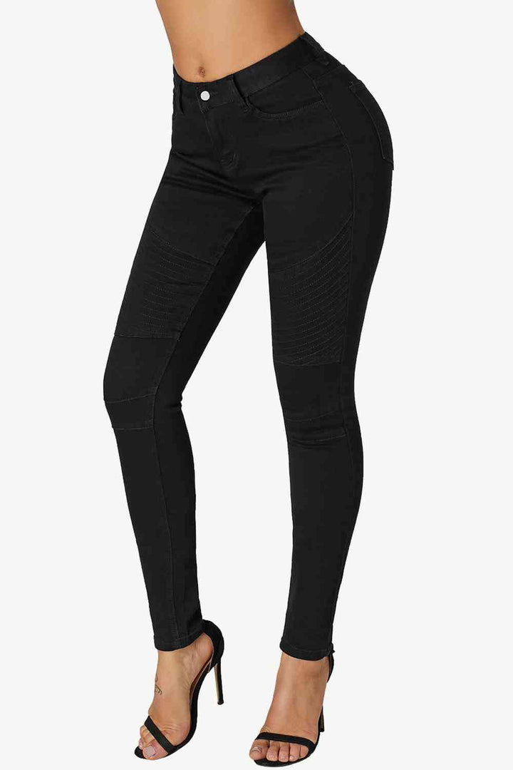 Mid-Rise Waist Skinny Pocketed Jeans | 1mrk.com