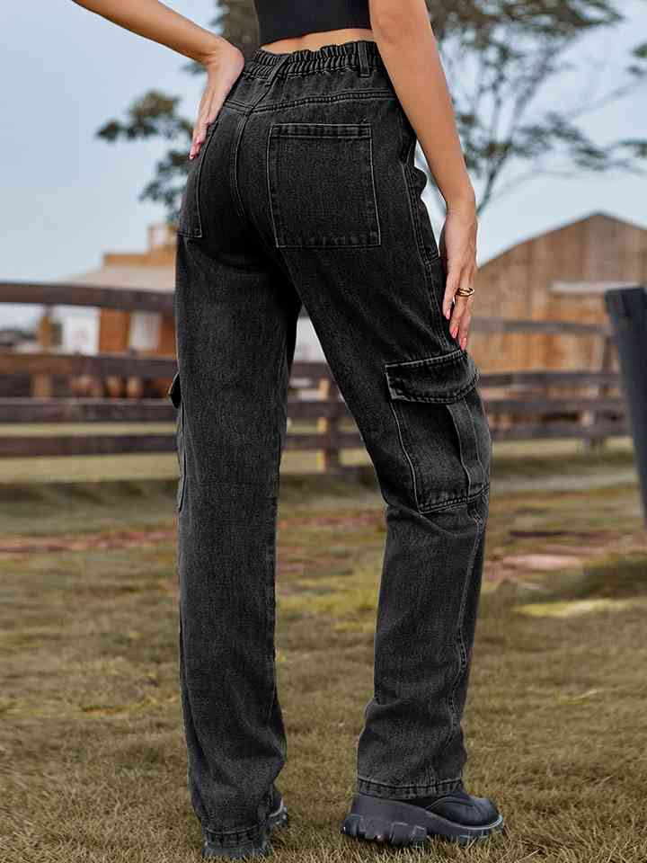 Pocketed Long Jeans | 1mrk.com