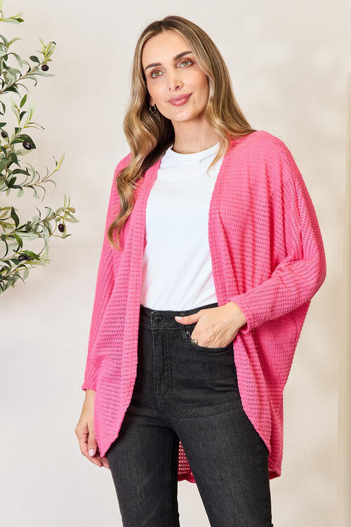 Heimish Full Size Open Front Long Sleeve Cardigan |1mrk.com