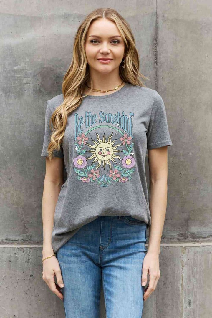 Simply Love Simply Love Full Size BE THE SUNSHINE Graphic Cotton Tee | 1mrk.com