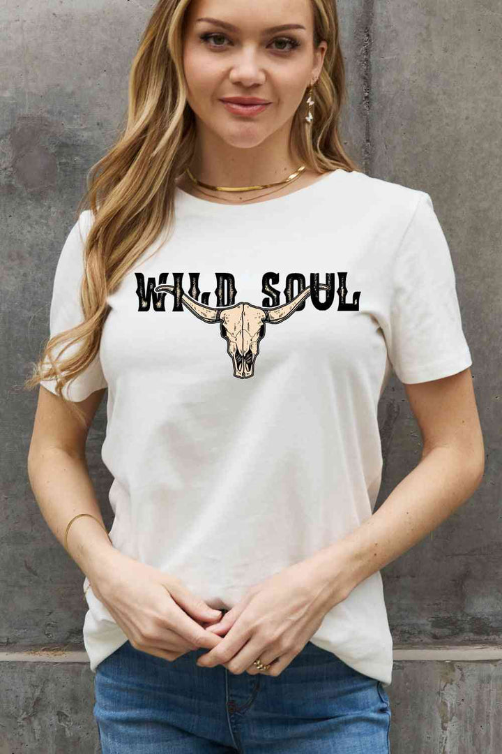 Simply Love Full Size WILD SOUL Graphic Cotton Tee | 1mrk.com