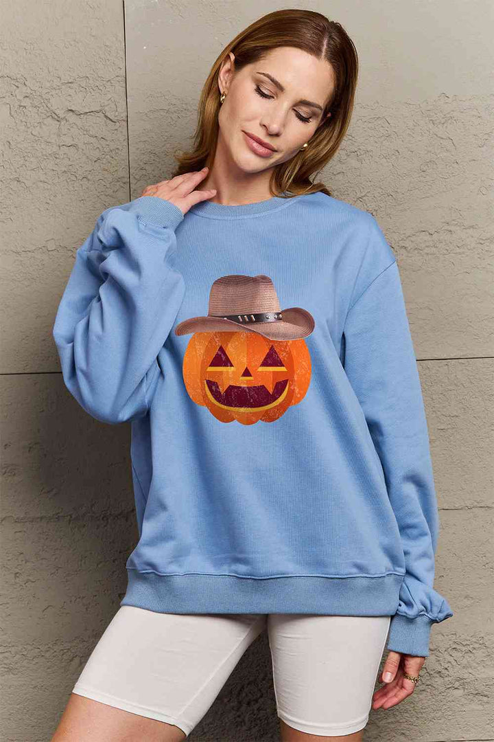 Simply Love Full Size Graphic Dropped Shoulder Sweatshirt |1mrk.com