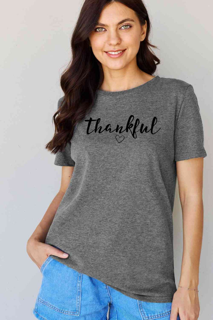 Simply Love Full Size THANKFUL Graphic T-Shirt | 1mrk.com