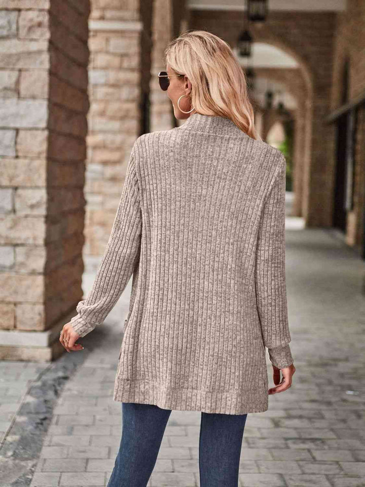 Open Front Cardigan with Pockets |1mrk.com