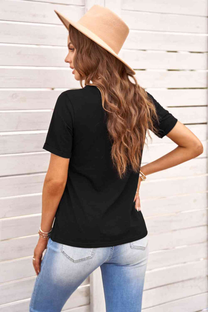 Just For You Cuffed Sleeve T-Shirt | 1mrk.com