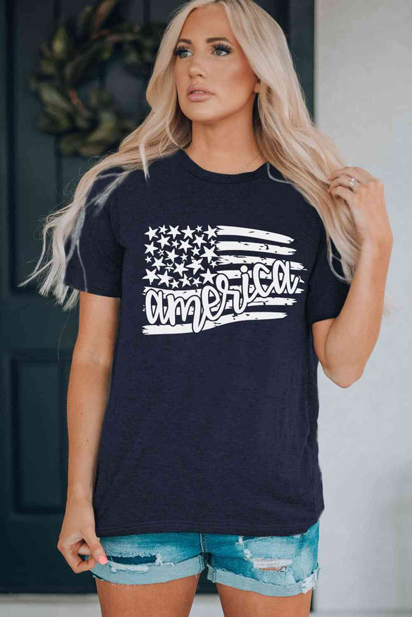 AMERICA US Flag Graphic Tee | 1mrk.com