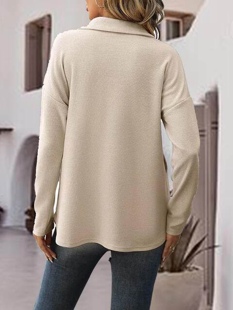 Half-Zip Drop Shoulder Sweatshirt |1mrk.com