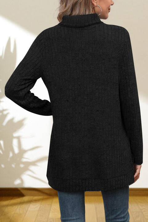 Turtleneck High Low Top | 1mrk.com