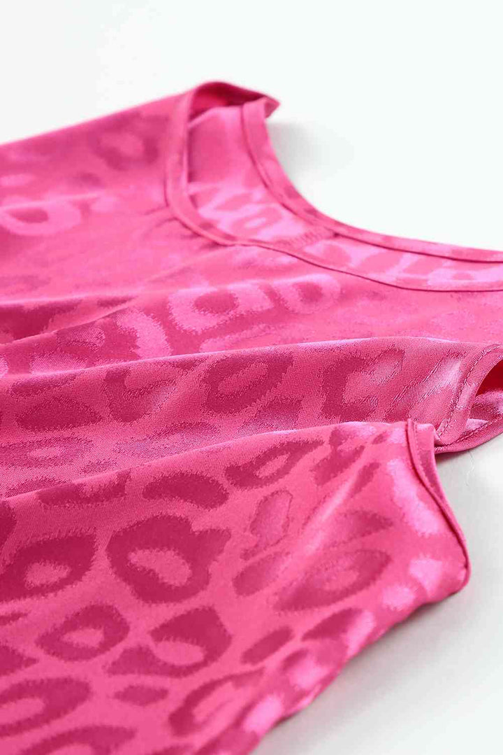 Sweet Days Leopard Round Neck Tank | 1mrk.com