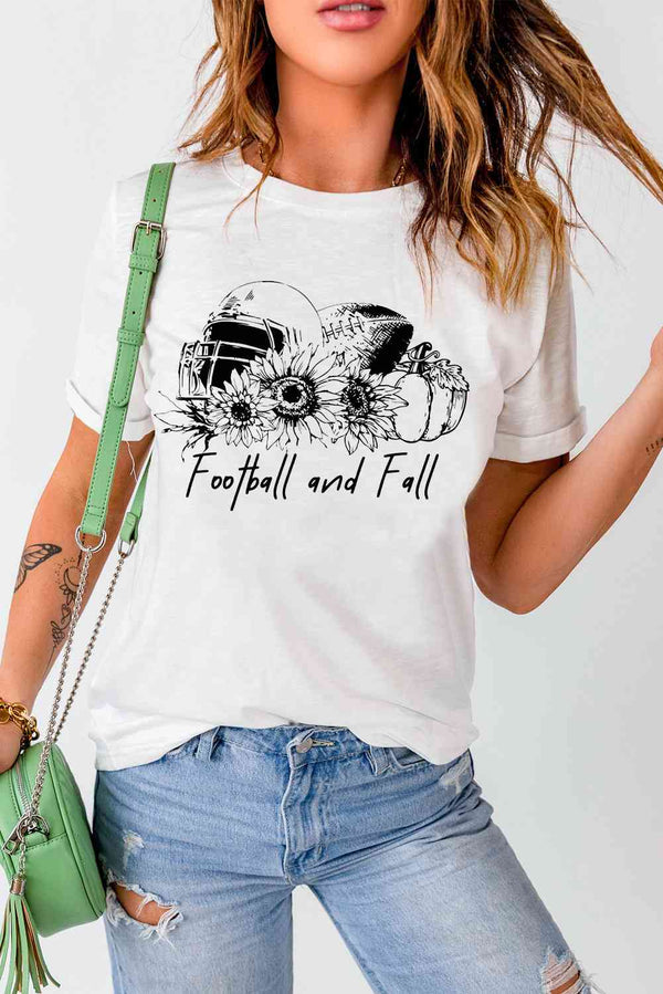 FOOTBALL AND FALL Graphic T-Shirt | 1mrk.com