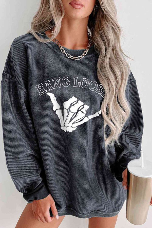 Skeleton Hand Graphic Sweatshirt |1mrk.com