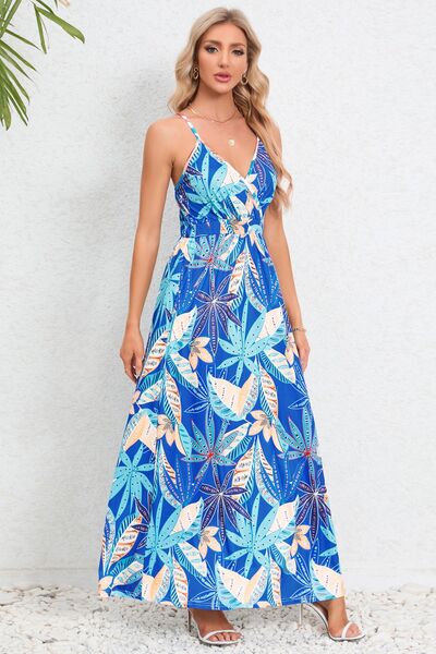 Printed Surplice Maxi Cami Dress | Trendsi