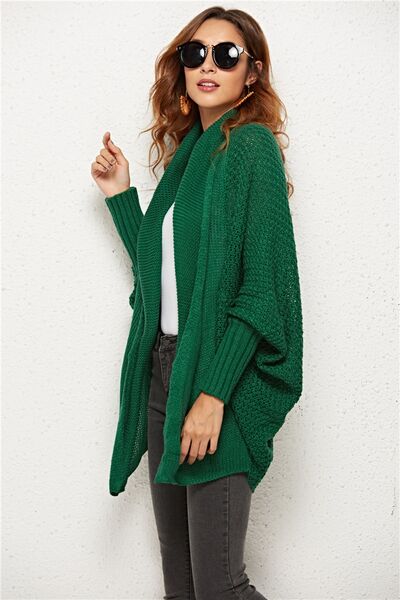 Open Front Batwing Sleeve Cardigan |1mrk.com