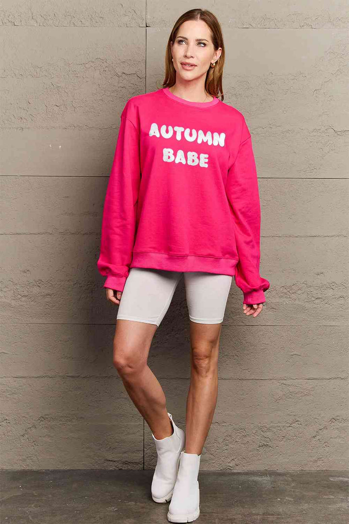 Simply Love Full Size AUTUMN BABE Graphic Sweatshirt |1mrk.com