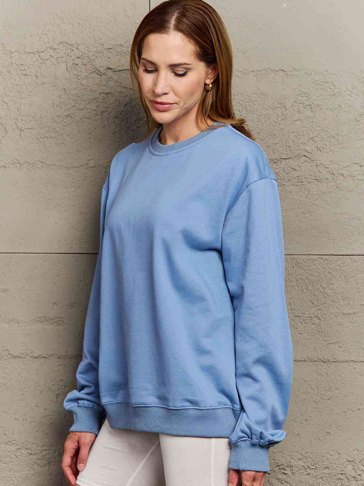 Simply Love Full Size Dropped Shoulder Sweatshirt |1mrk.com