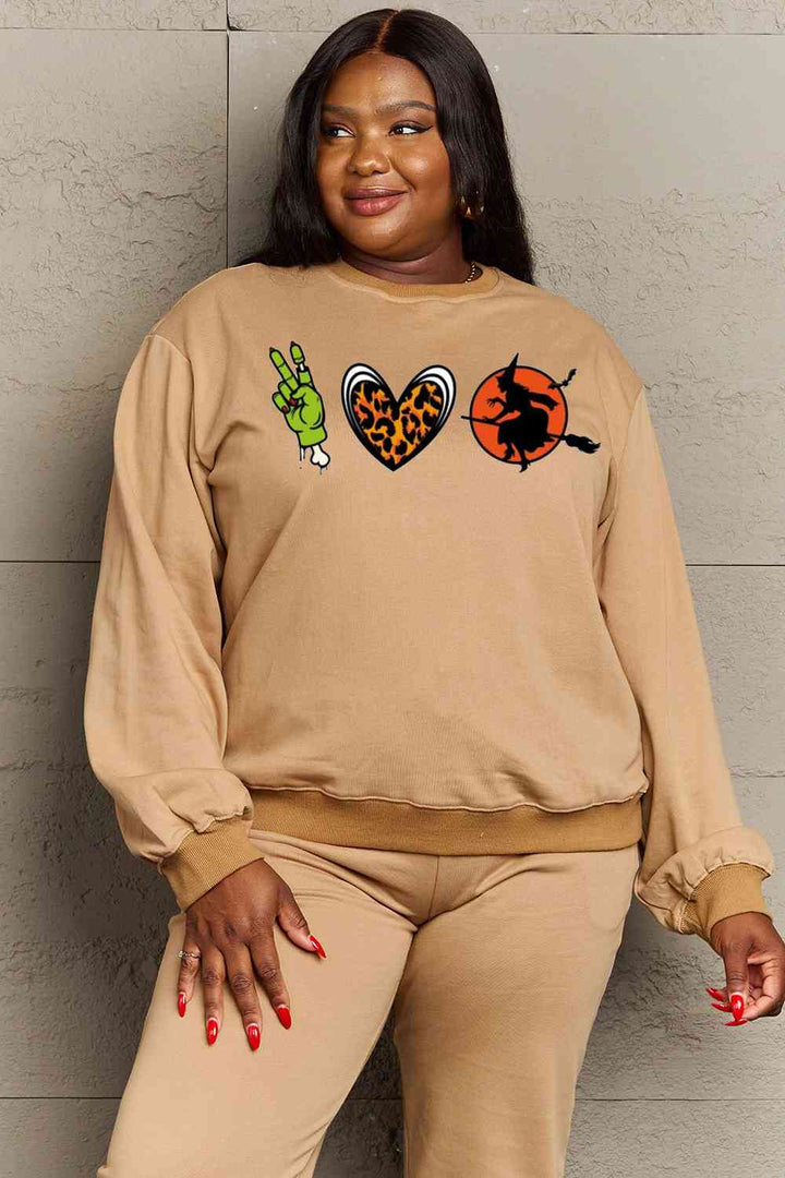 Simply Love Full Size Drop Shoulder Graphic Sweatshirt |1mrk.com