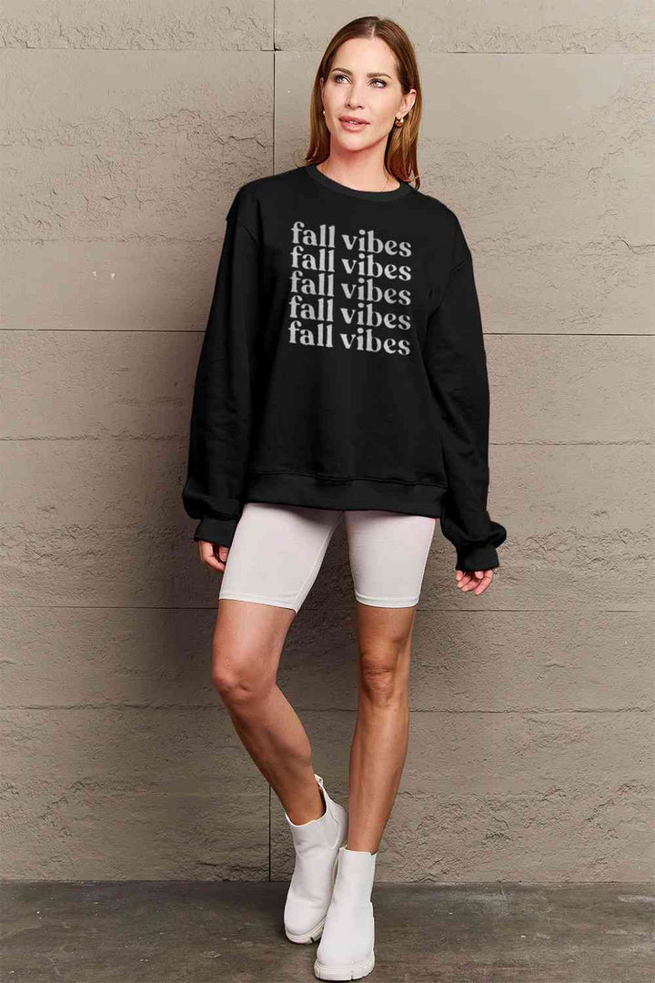 Simply Love Full Size FALL VIBES Graphic Sweatshirt |1mrk.com