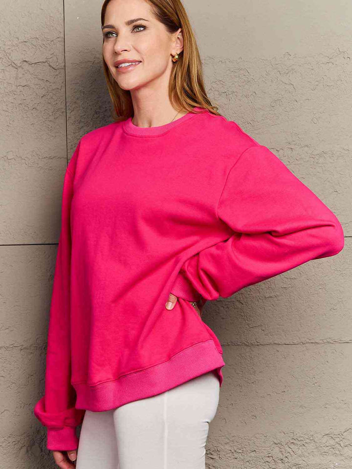 Simply Love Full Size Dropped Shoulder Sweatshirt |1mrk.com