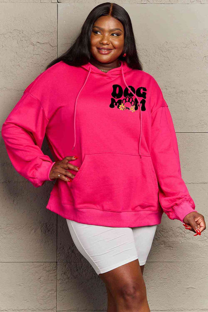 Simply Love Simply Love Full Size DOG MOM Graphic Hoodie | 1mrk.com
