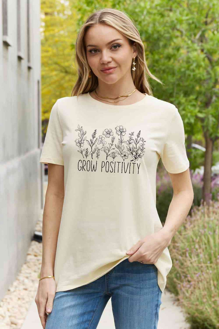 Simply Love Simply Love GROW POSITIVITY Graphic Cotton Tee | 1mrk.com