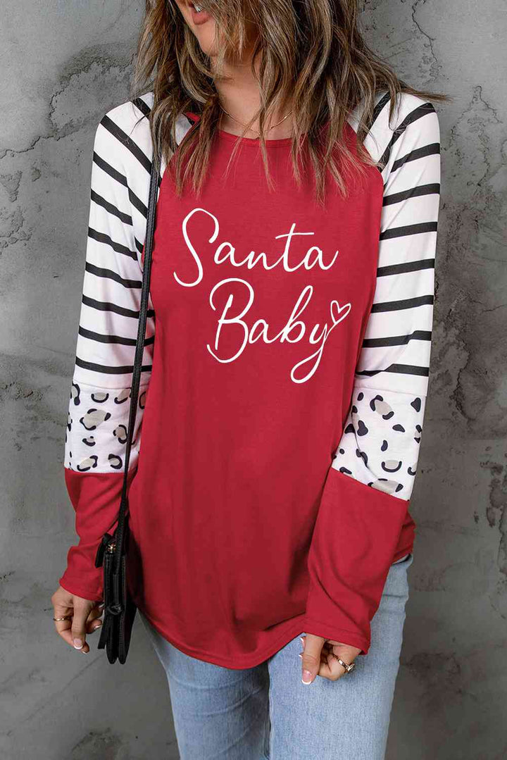 SANTA BABY Graphic Long Sleeve T-Shirt | 1mrk.com