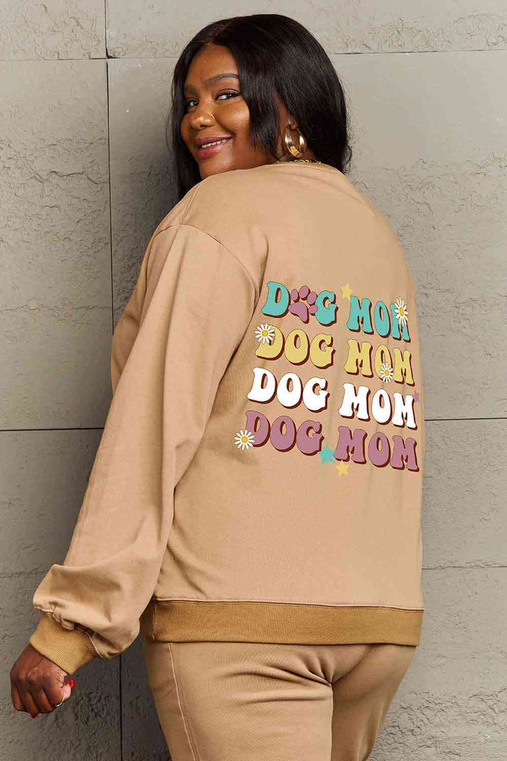 Simply Love Simply Love Full Size Round Neck Dropped Shoulder DOG MOM Graphic Sweatshirt |1mrk.com