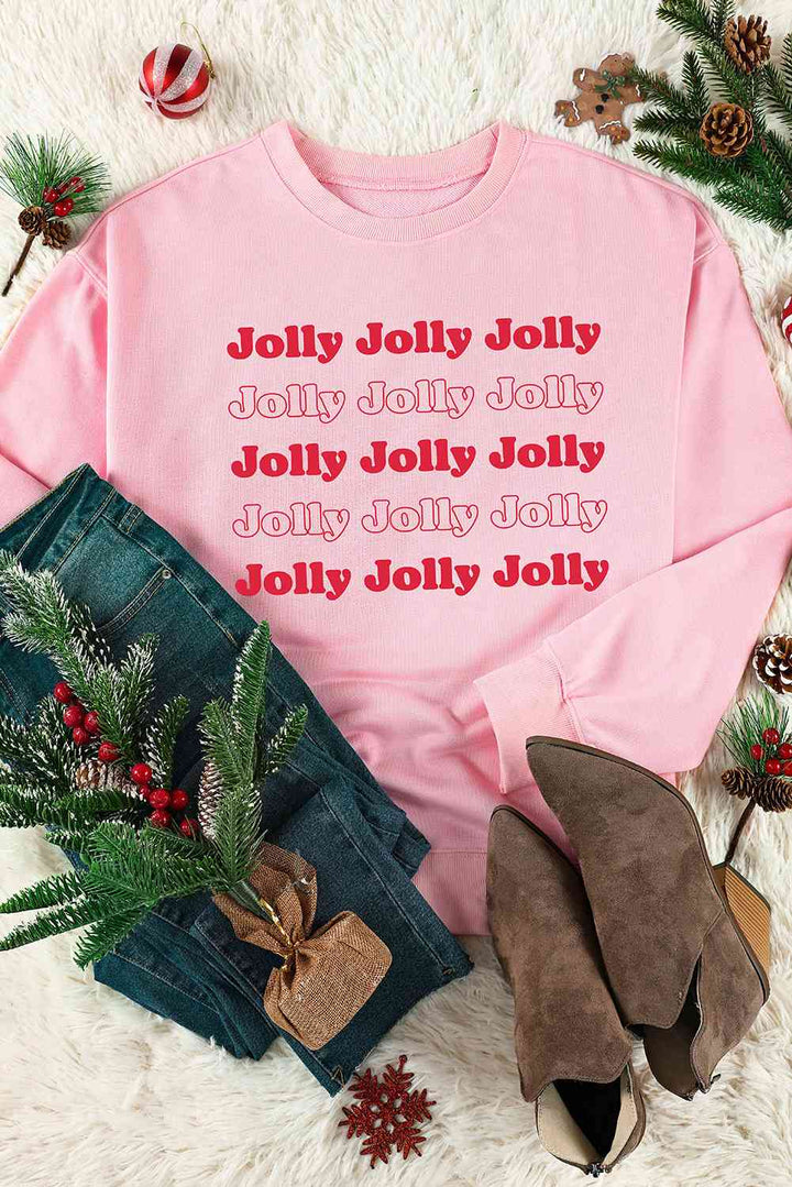 JOLLY Graphic Round Neck Sweatshirt |1mrk.com