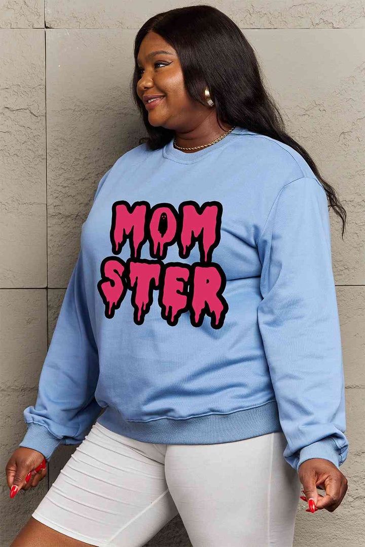 Simply Love Full Size MOM STER Graphic Sweatshirt |1mrk.com