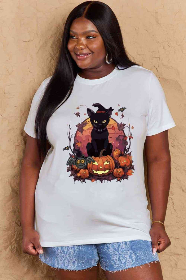 Simply Love Full Size Halloween Theme Graphic T-Shirt | 1mrk.com