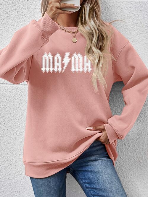 Letter Graphic Dropped Shoulder Sweatshirt |1mrk.com