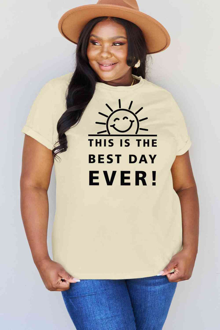 Simply Love Full Size THIS IS THE BEST DAY EVER! Graphic Cotton T-Shirt | 1mrk.com