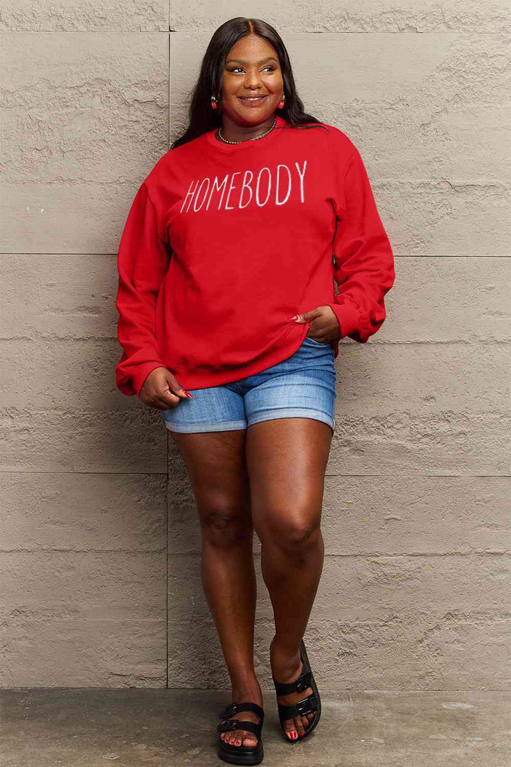 Simply Love Full Size HOMEBODY Graphic Sweatshirt |1mrk.com