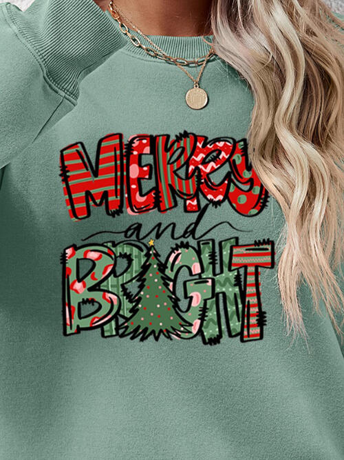 MERRY AND BRIGHT Long Sleeve Sweatshirt |1mrk.com