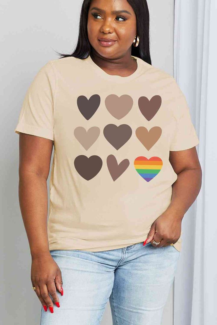 Simply Love Simply Love Full Size Heart Graphic Cotton Tee | 1mrk.com