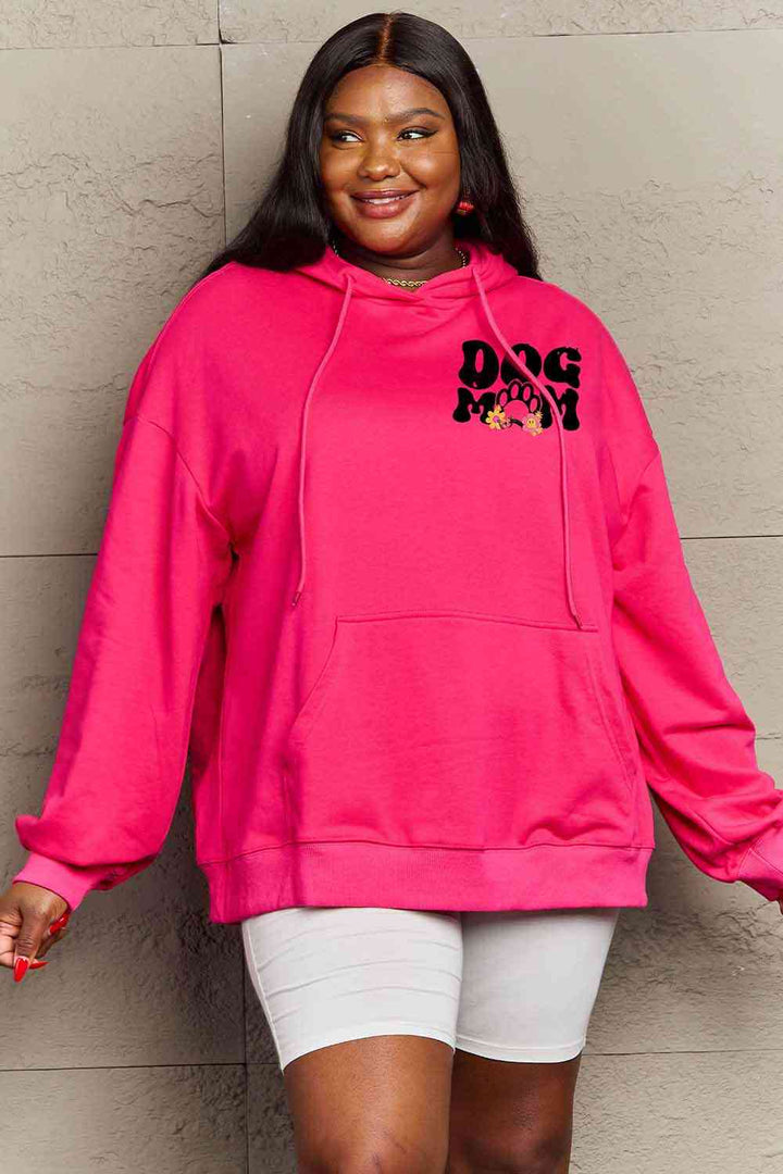 Simply Love Simply Love Full Size DOG MOM Graphic Hoodie | 1mrk.com