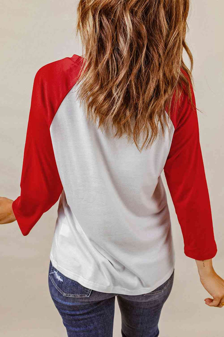 FEARLESS GIRL Graphic Raglan Sleeve Top | 1mrk.com