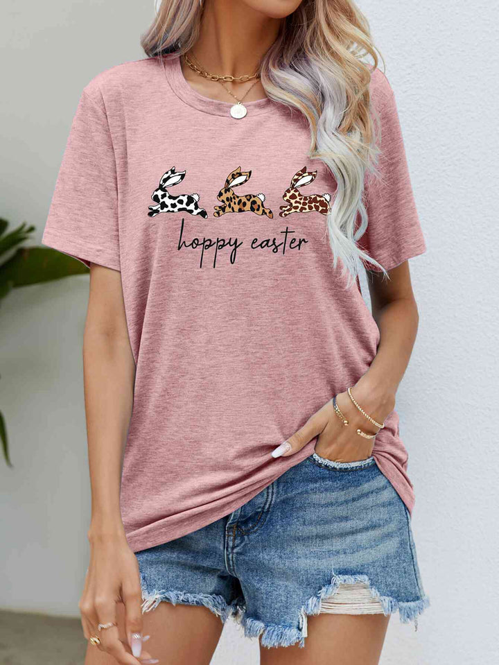 HOPPY EASTER Bunny Graphic Tee Shirt | 1mrk.com