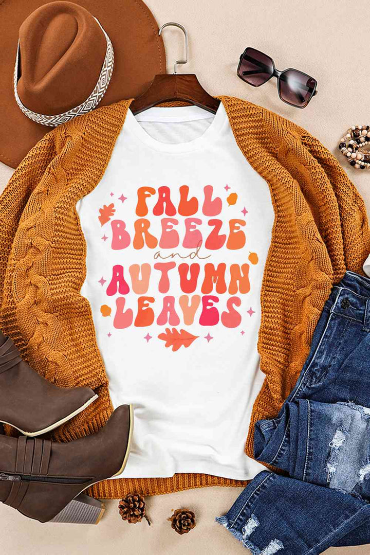 FALL BREEZE AUTUMN LEAVES Graphic T-Shirt | 1mrk.com