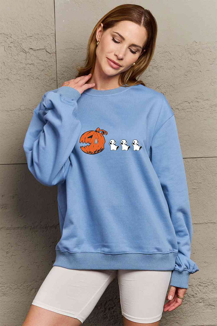 Simply Love Full Size Graphic Dropped Shoulder Sweatshirt |1mrk.com