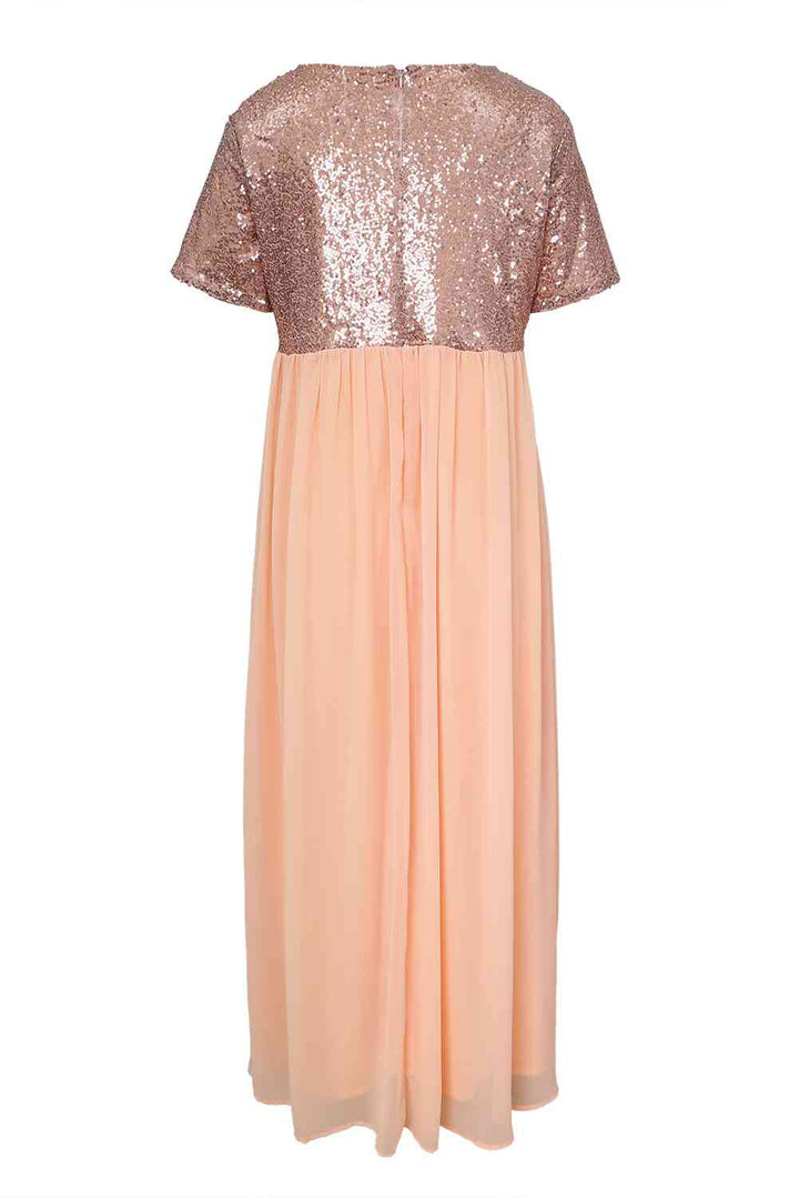 Maxi Dress Plus Size Sequined Spliced | 1mrk.com