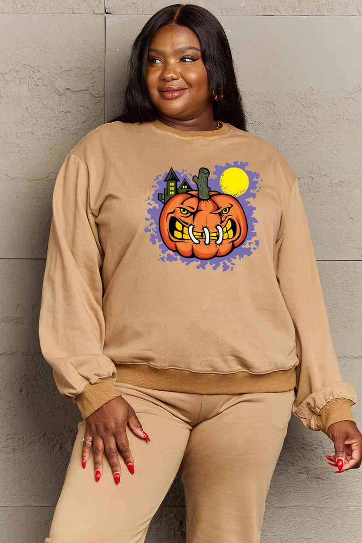 Simply Love Full Size Graphic Round Neck Sweatshirt |1mrk.com