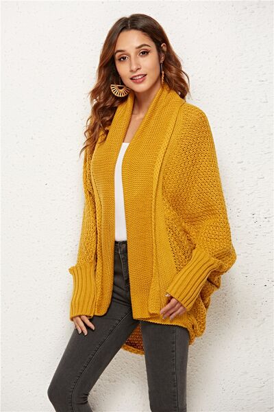 Open Front Batwing Sleeve Cardigan |1mrk.com