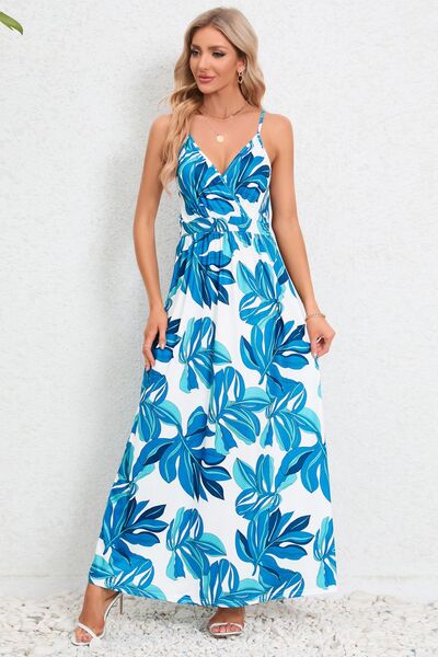 Printed Surplice Maxi Cami Dress | Trendsi